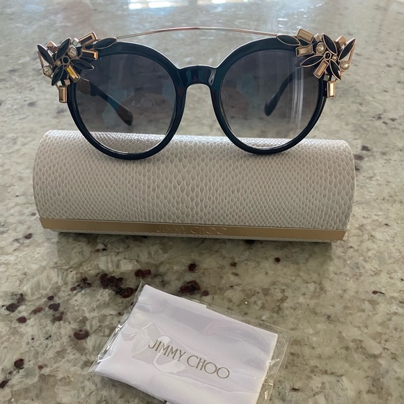 Jimmy Choo Cat Eye Sunglasses with Rhinestone - Picture 2 of 5